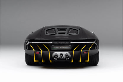 Amalgam 1/8 Lamborghini Centenario – Carbon Black with Yellow Accents | Air Shipping from China