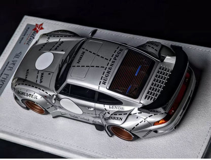 FuelMe 1/18 Porsche 993 RWB “Silver Pig” Resin Model