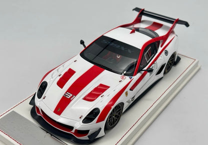 DG Model 1/18 Ferrari 599 XX EVO #31 White Red Racing Resin Model