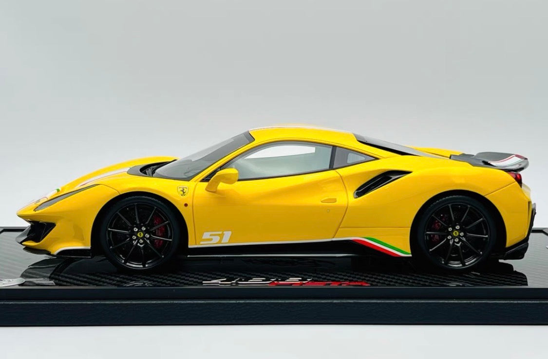 BBR 1/18 Ferrari 488 Pista Yellow Limited Edition