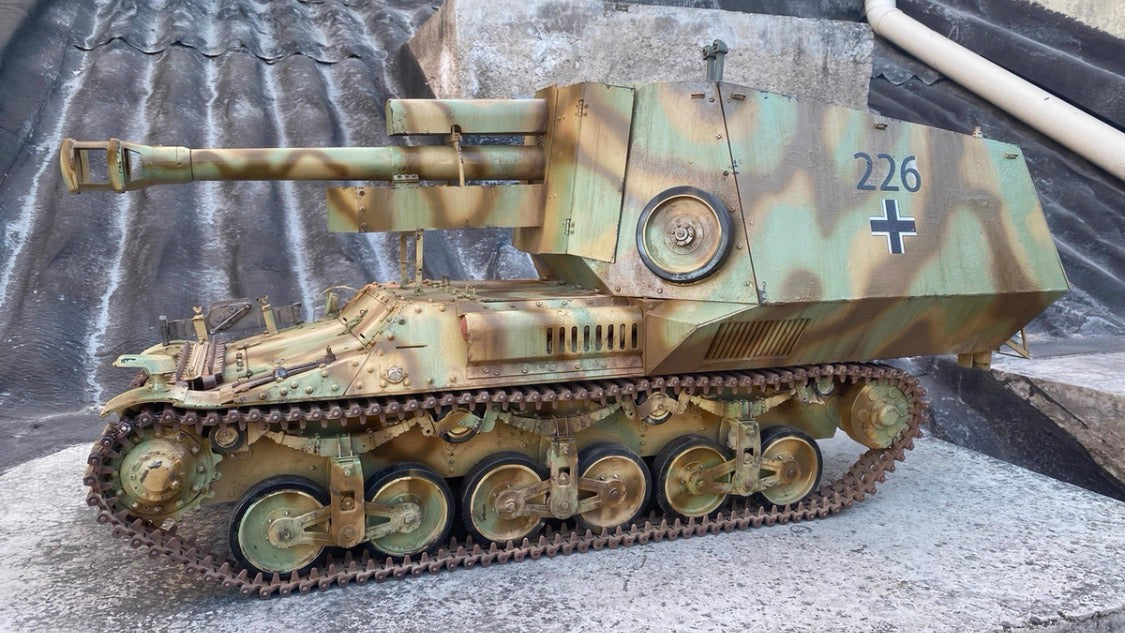 1/6 Scale Sd.Kfz.135/2 105mm Self-Propelled Gun Full Interior Custom Model