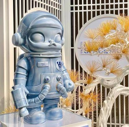 Pop Mart Mega Space Molly 1000% Pure Blue Ceramic Edition