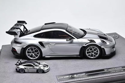TP 1/18 & 1/64 Porsche 911 GT3 RS Sonderwunsch Twin Set – GT Silver