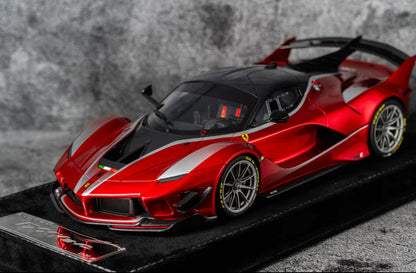 HH 1/18 Ferrari FXX-K Evo Resin Model Metallic Red Carbon Racing Livery