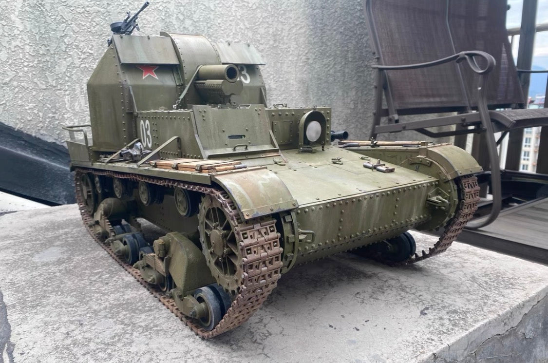 1/6 Scale WW2 Soviet Su-5-2 122mm Self-Propelled Howitzer Custom Model