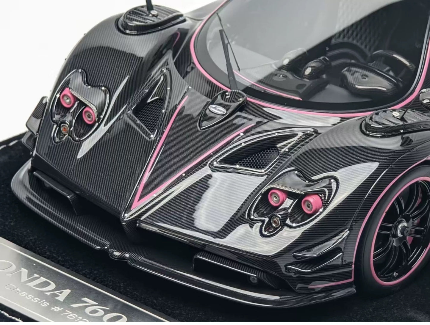 HH Model 1/18 Pagani Zonda 760 JC Pink Resin Model