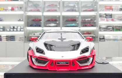 Dreamwalkers 1/18 Lamborghini Awakenup P61 Electroplated Silver Resin Model