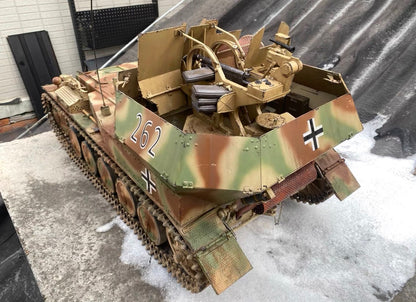 1/6 WWII German Panzer II Chassis 20mm Self-Propelled Anti-Aircraft Gun Display Model