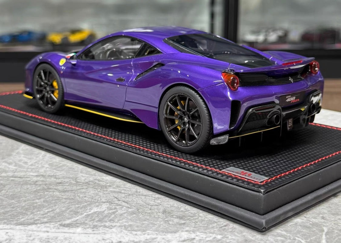 MR Ferrari 488 Pista 1:18 purple one-off edition