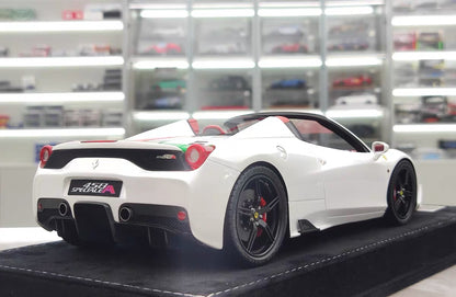 HH 1/18 Ferrari 458 Speciale Aperta Resin Model – Pearl White – HH335