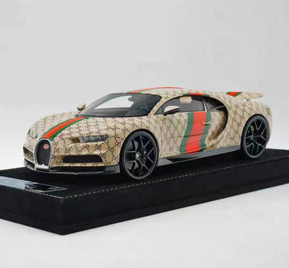 HH 1/18 Bugatti Chiron Resin Model – Gucci-Inspired Livery