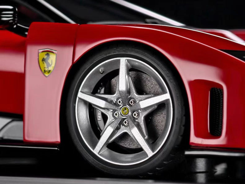 BBR 1/18 Ferrari F80 Resin Model Red Carbon Base Edition