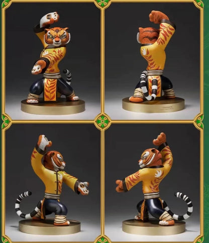Tongshifu Kung Fu Panda Fierce Tiger Brass Statue Hand-Painted Limited Edition