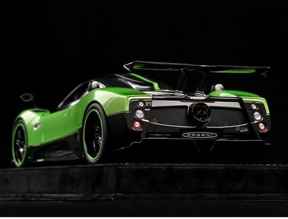 HH Model 1/18 Pagani Zonda Cinque Resin Model Green Carbon