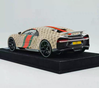HH 1/18 Bugatti Chiron Resin Model – Gucci-Inspired Livery