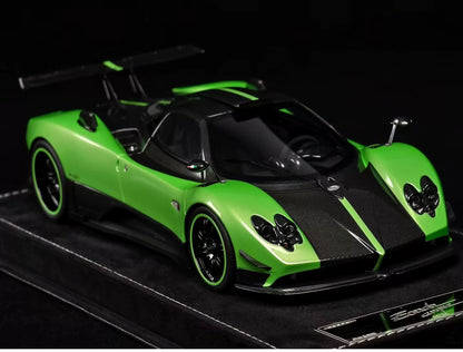 HH Model 1/18 Pagani Zonda Cinque Resin Model Green Carbon