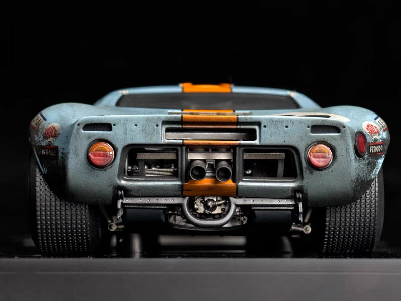 Amalgam 1:18 Ford GT40 #6 Le Mans 1969 Winner Weathered Resin Model
