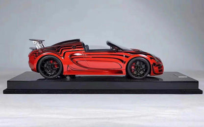 HH 1/18 Bugatti Veyron Resin Model Ceramic Red & Black