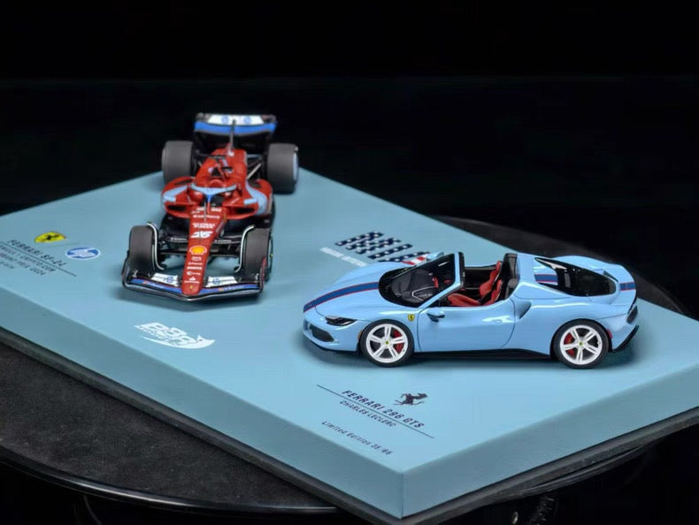 BBR 1/43 Ferrari SF-24 & 296 GTS Miami Special Livery Double Set