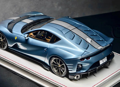 Davis & Giovanni 1/18 Ferrari 812 Competizione Silver Blue – Limited to 10 Pieces