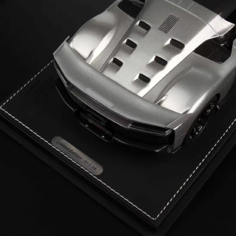 BBR 1/18 Ferrari F80 Aluminum Silver Resin Model