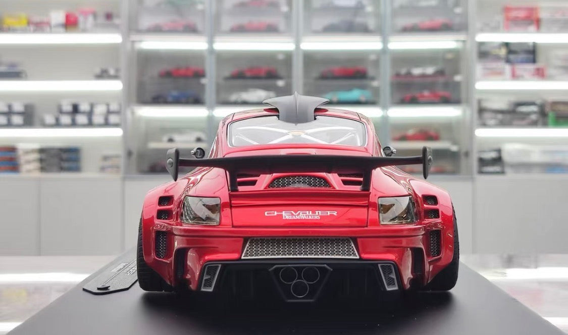 Dreamwalkers 1/18 Porsche 911 CHEVALIER D995 Flame Red Resin Model