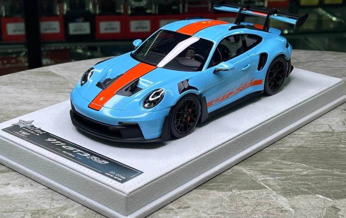FuelMe Porsche 911 GT3 RS 992 Gulf Livery Limited 20 1/18 Resin Model