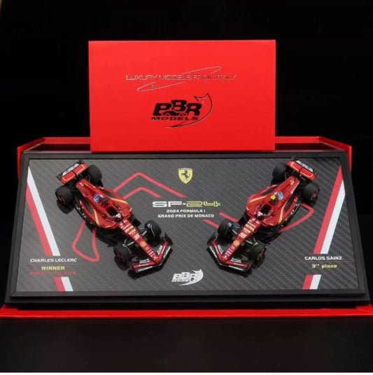 BBR 1/43 Ferrari SF-24 Monaco GP 2024 Winner & 3rd Place Set