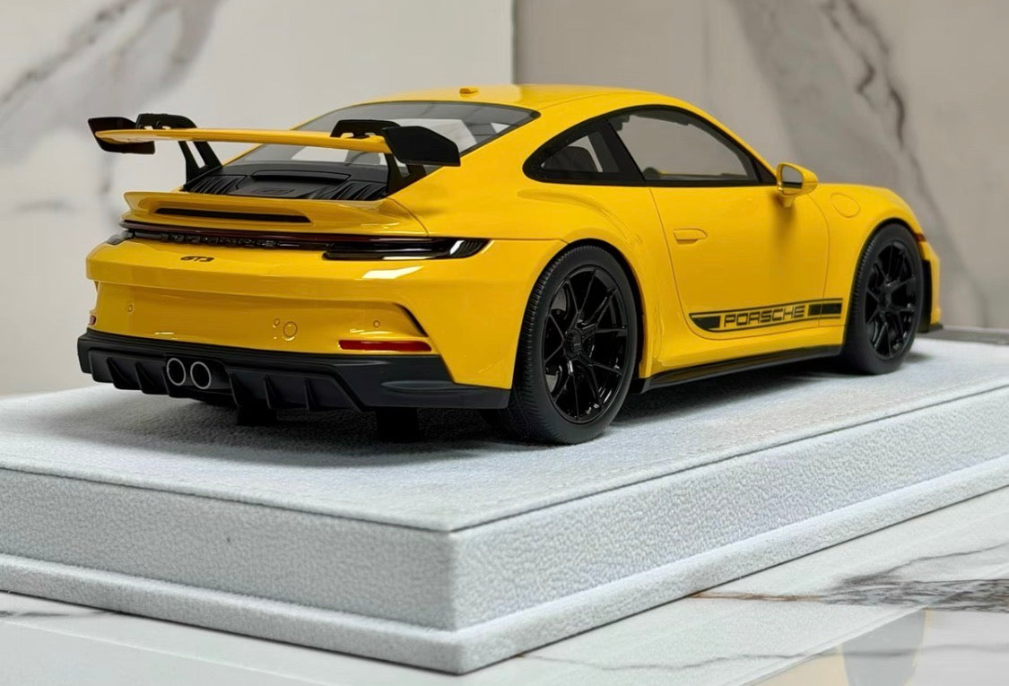 FuelMe Porsche 911 992 GT3 Racing Yellow 1/18 Resin Model