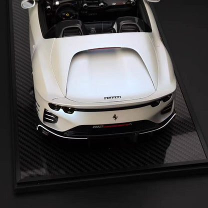 BBR 1/12 Ferrari 812 Competizione Aperta Resin Model Iridescent White