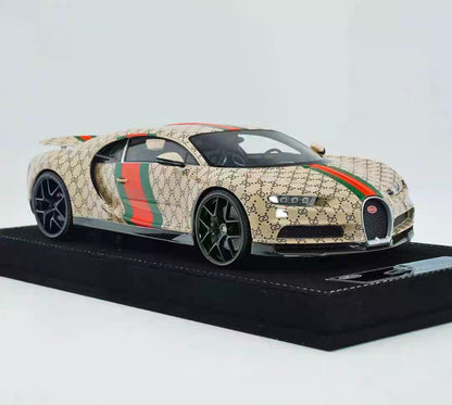 HH 1/18 Bugatti Chiron Resin Model – Gucci-Inspired Livery