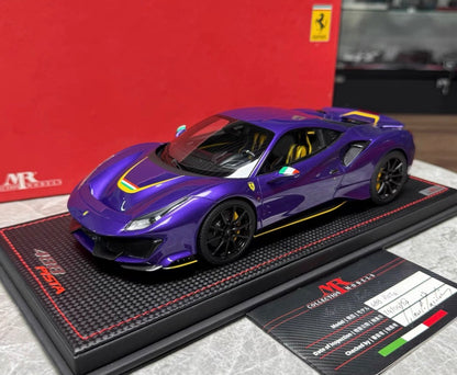 MR Ferrari 488 Pista 1:18 purple one-off edition