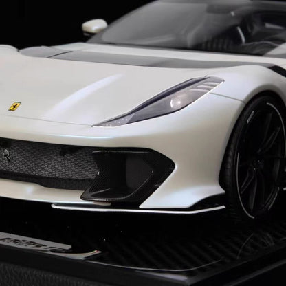 BBR 1/12 Ferrari 812 Competizione Aperta Resin Model Iridescent White