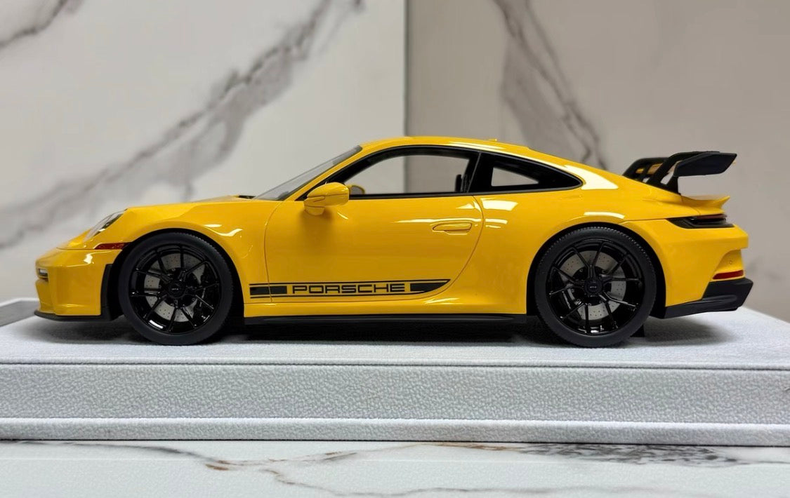FuelMe Porsche 911 992 GT3 Racing Yellow 1/18 Resin Model