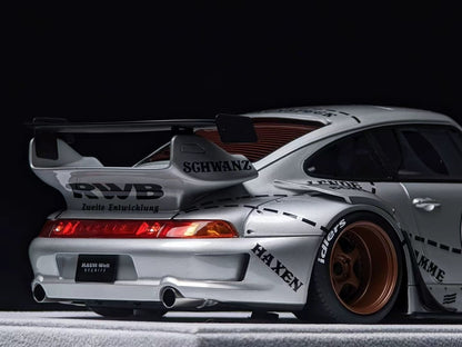 FuelMe 1/18 Porsche 993 RWB “Silver Pig” Resin Model