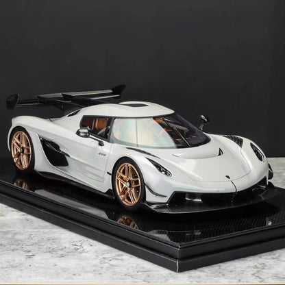 Frontiart 1/12 Koenigsegg Jesko Light Grey Gold Wheels | Resin Model