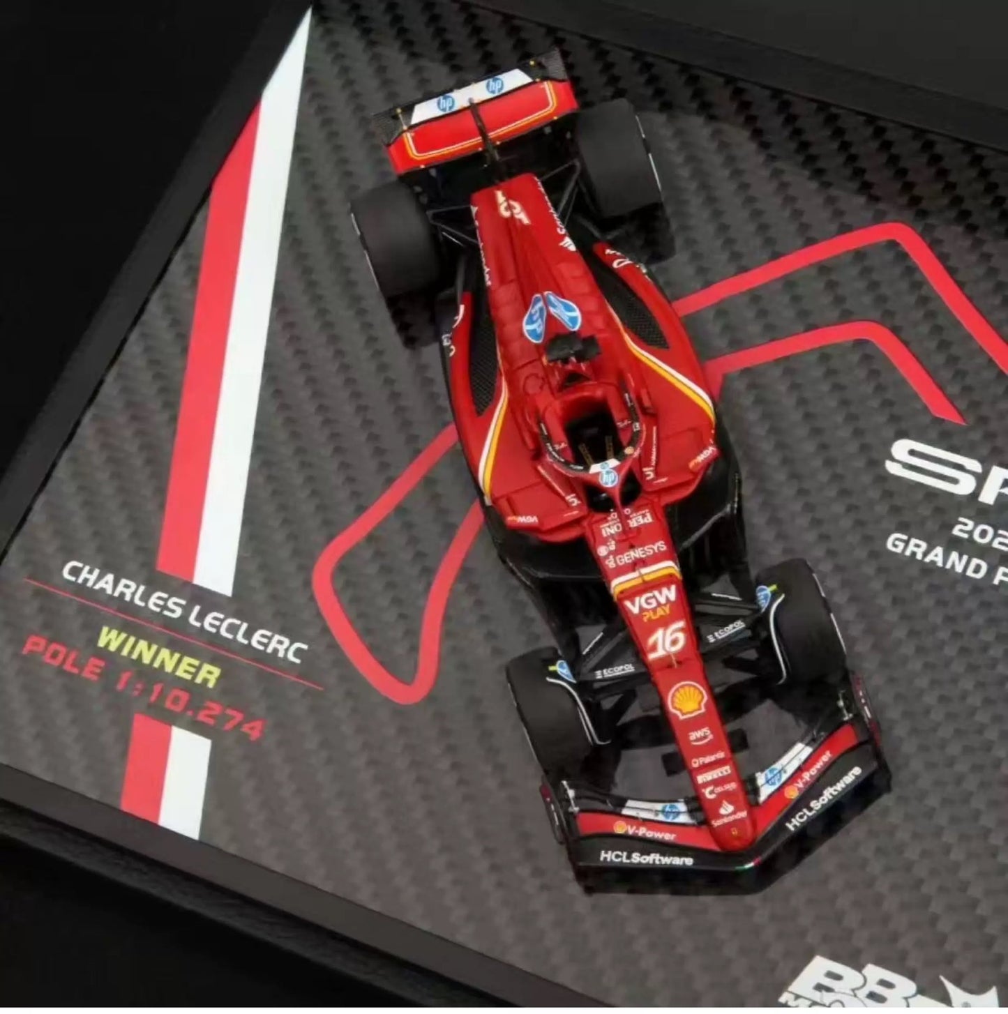 BBR 1/43 Ferrari SF-24 Monaco GP 2024 Winner & 3rd Place Set