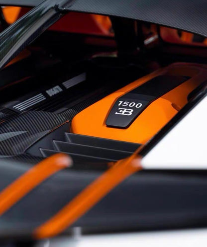 Davis & Giovanni 1/18 Bugatti Chiron Pur Sport “Red Dragon” – White/Orange – Limited to 20