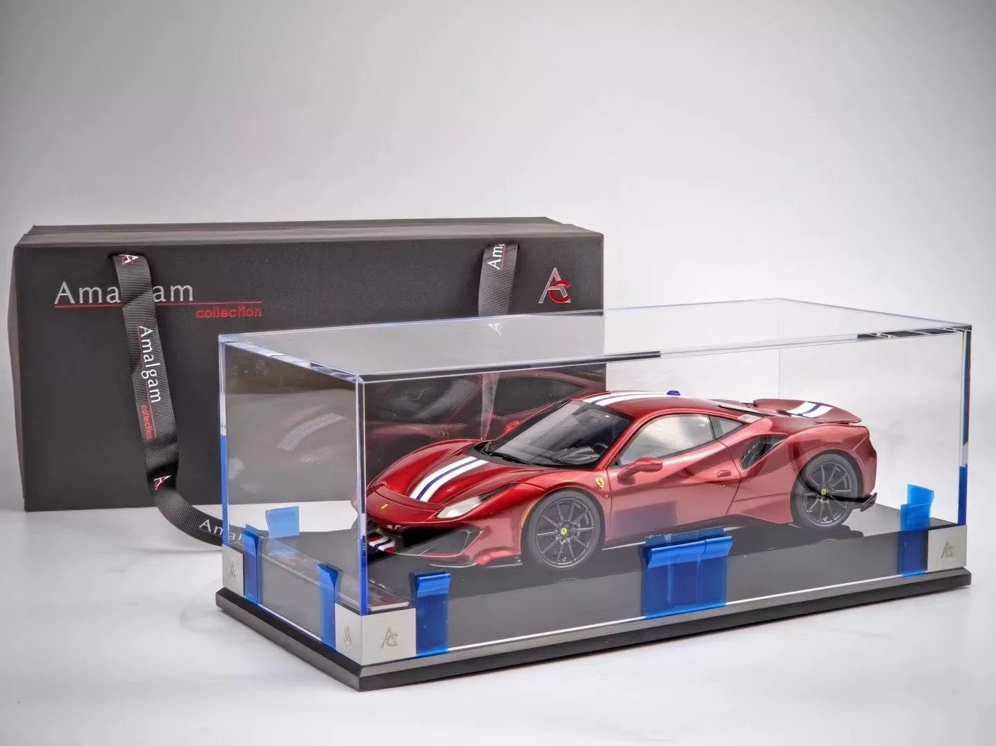 Amalgam 1/18 Ferrari 488 Pista Rosso Corsa Resin Model