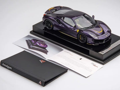 Amalgam 1/18 Ferrari 488 Pista Viola Resin Model