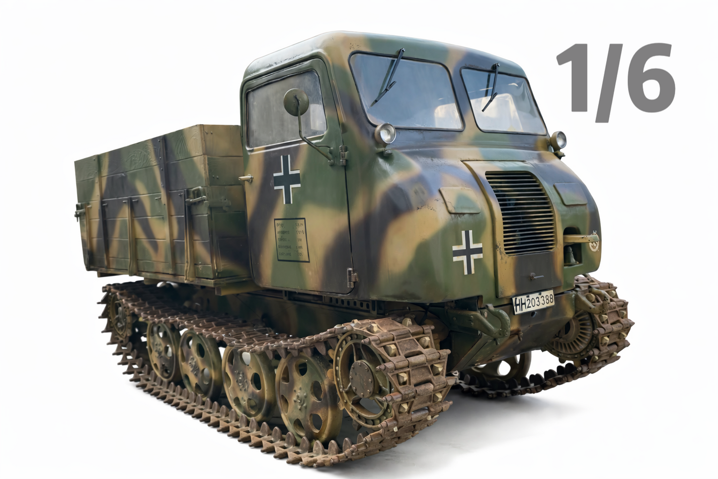 1/6 WWII German RSO Raupenschlepper Ost Tracked Vehicle Model