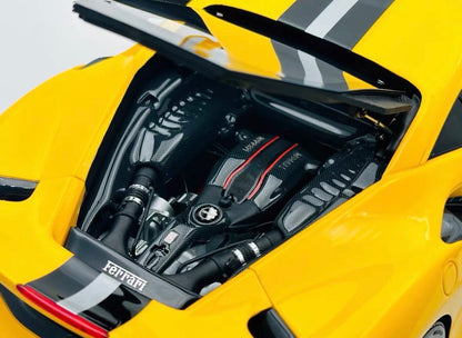 DM Model 1/18 Ferrari 488 Pista Fully Open Resin Model Limited 10