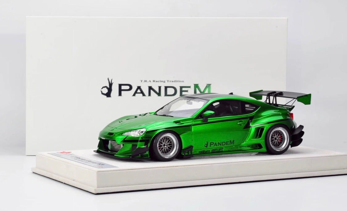 FuelMe Rocket Bunny Toyota GT86 V3 Green Chrome Edition 1/18 Resin Model