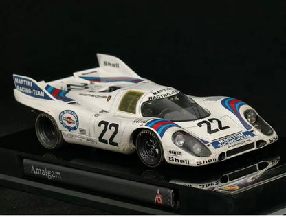 Amalgam 1:18 Porsche 917K #22 Le Mans 1971 Winner Weathered Resin Model
