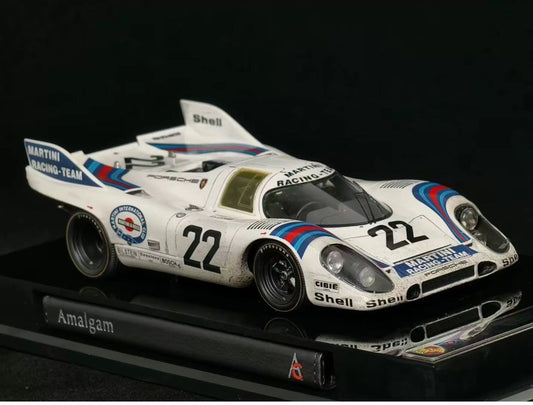 Amalgam 1:18 Porsche 917K #22 Le Mans 1971 Winner Weathered Resin Model