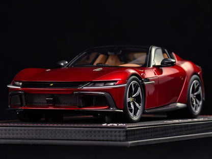 BBR 1/18 Ferrari 12 Cilindri Resin Model – Volcano Red (Glass Roof)