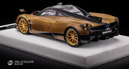 FuelMe Pagani Huayra Dinastia Brown Carbon Gold Wheels 1/18 Resin Model Limited 50