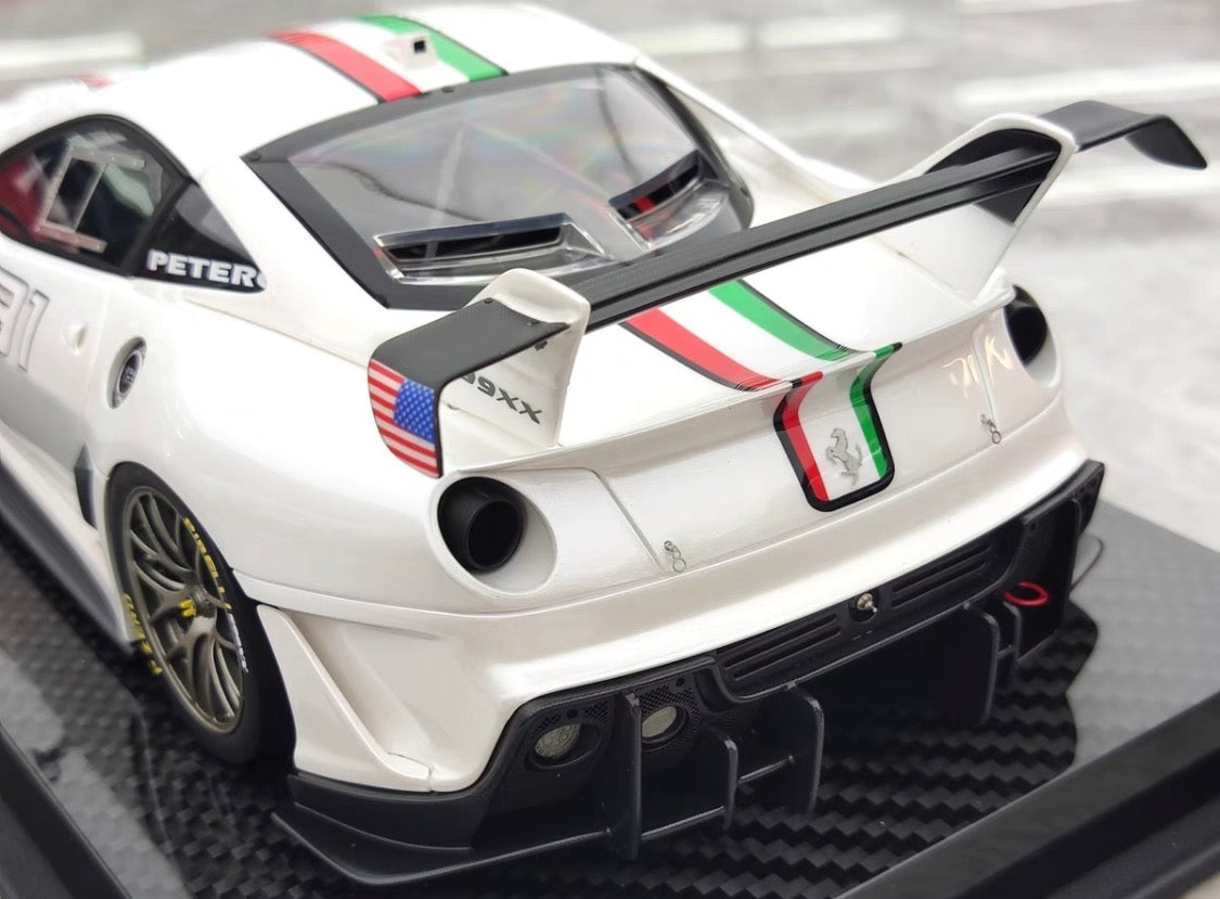 CE 1/18 Ferrari 599XX EVO #91 White Resin Model