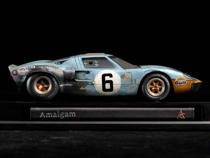 Amalgam 1:18 Ford GT40 #6 Le Mans 1969 Winner Weathered Resin Model
