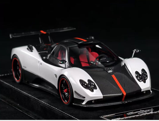 HH Model 1/18 Pagani Zonda Cinque White Carbon Resin Model